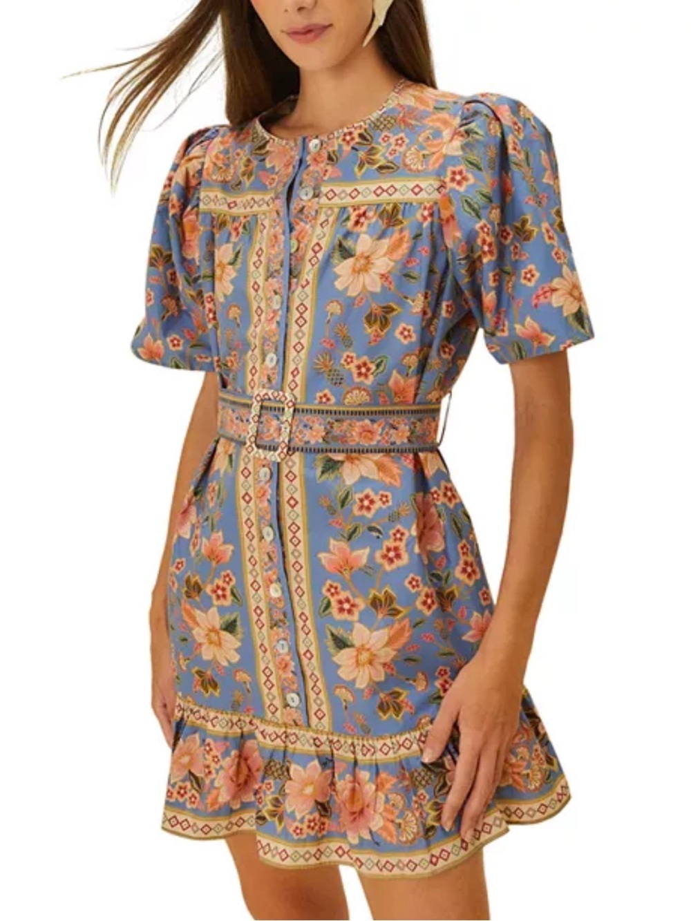 FARM Rio Tapestry Printed Mini Dress S